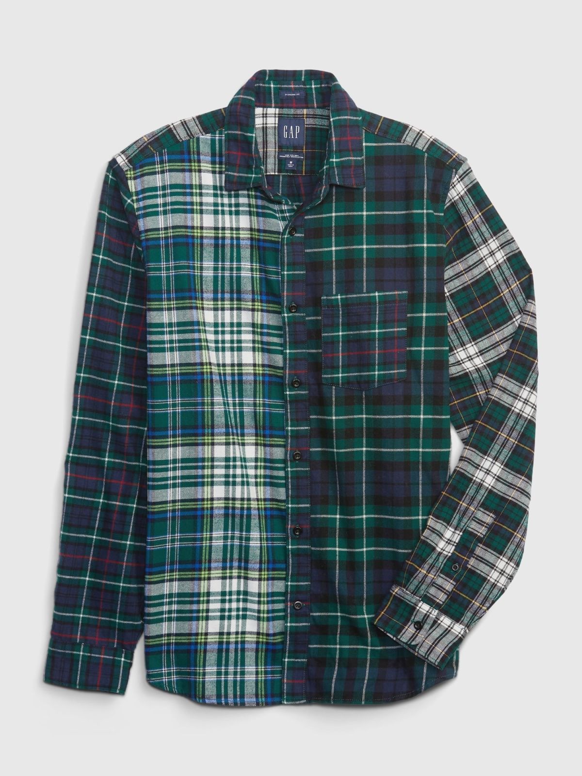 100% Οργανικό Βαμβάκι Mixed Plaid Flannel Πουκάμισο-488359001