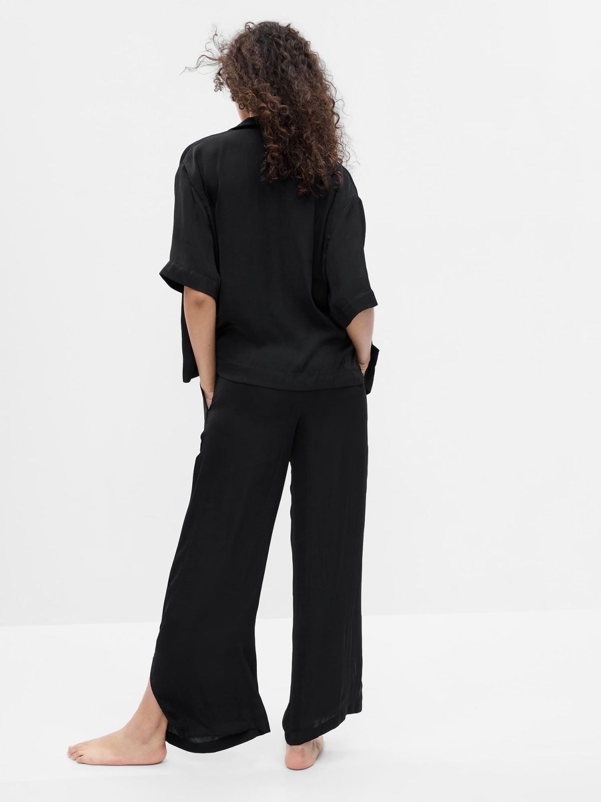 Σατέν Wide Leg PJ Παντελόνι Πυτζάμας-540870000