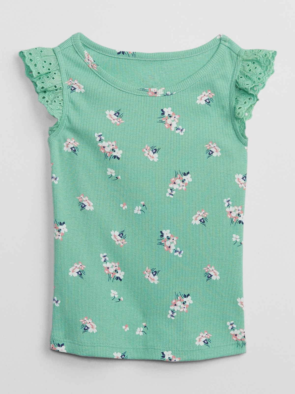 Πράσινο babyGap Ribbed Print Eyelet Tank Τοπ-556761000