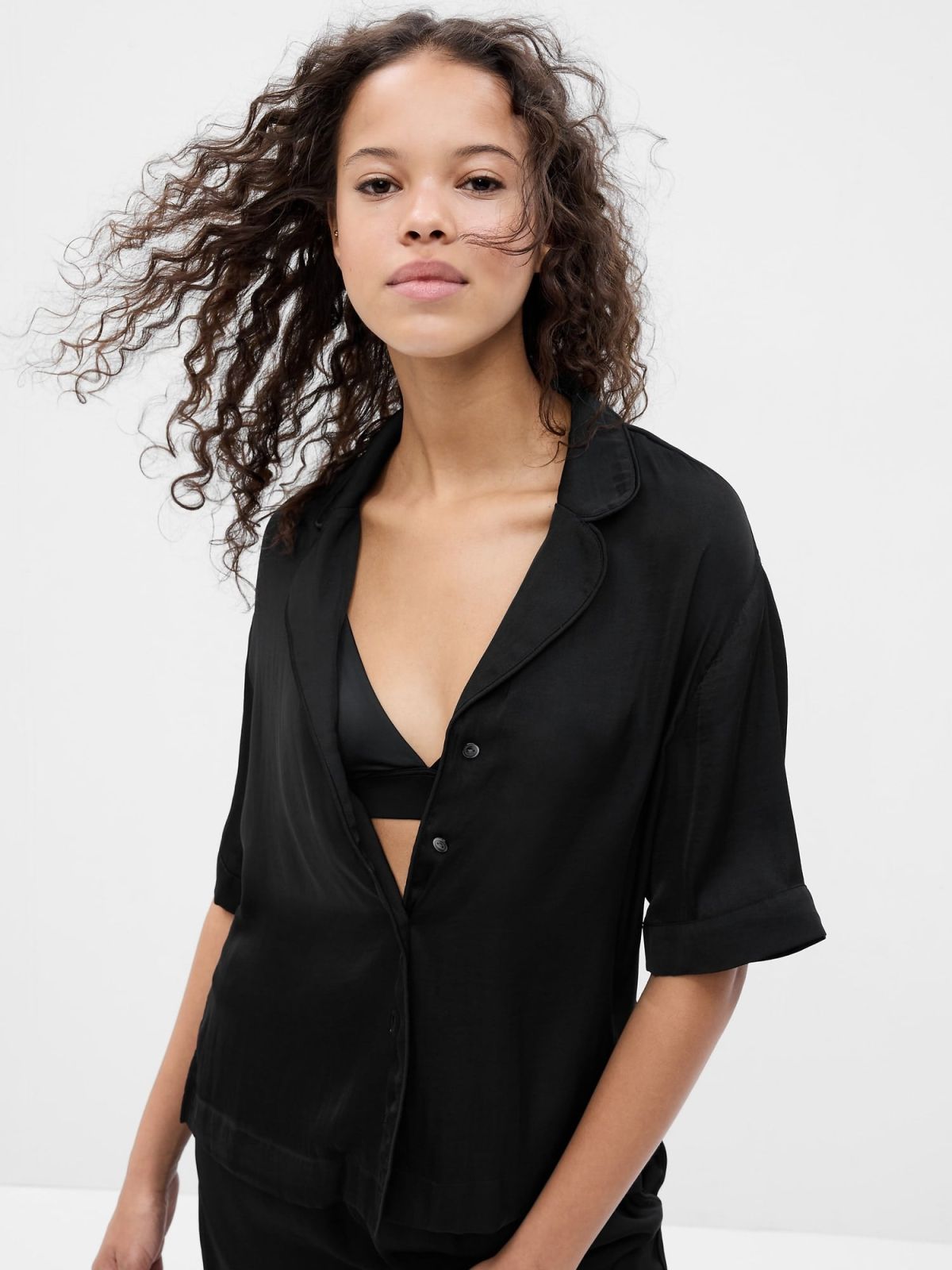 Satin PJ Shirt-540811001