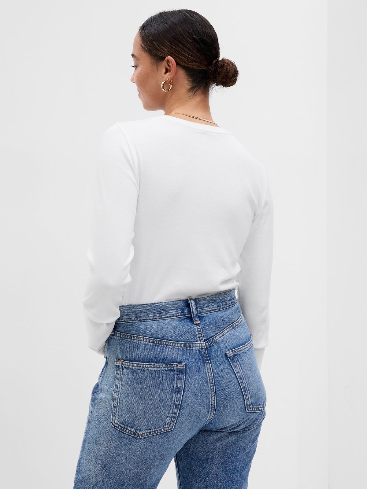 Άσπρη Modern Crewneck Μπλούζα-540609004