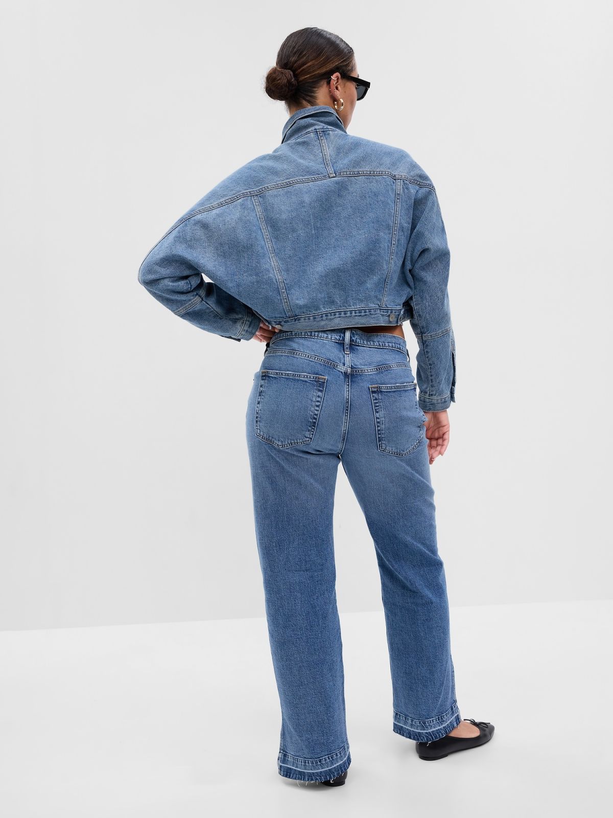 Μπλε Mid Rise Cotton '90s Loose Jean Παντελόνι-570868000