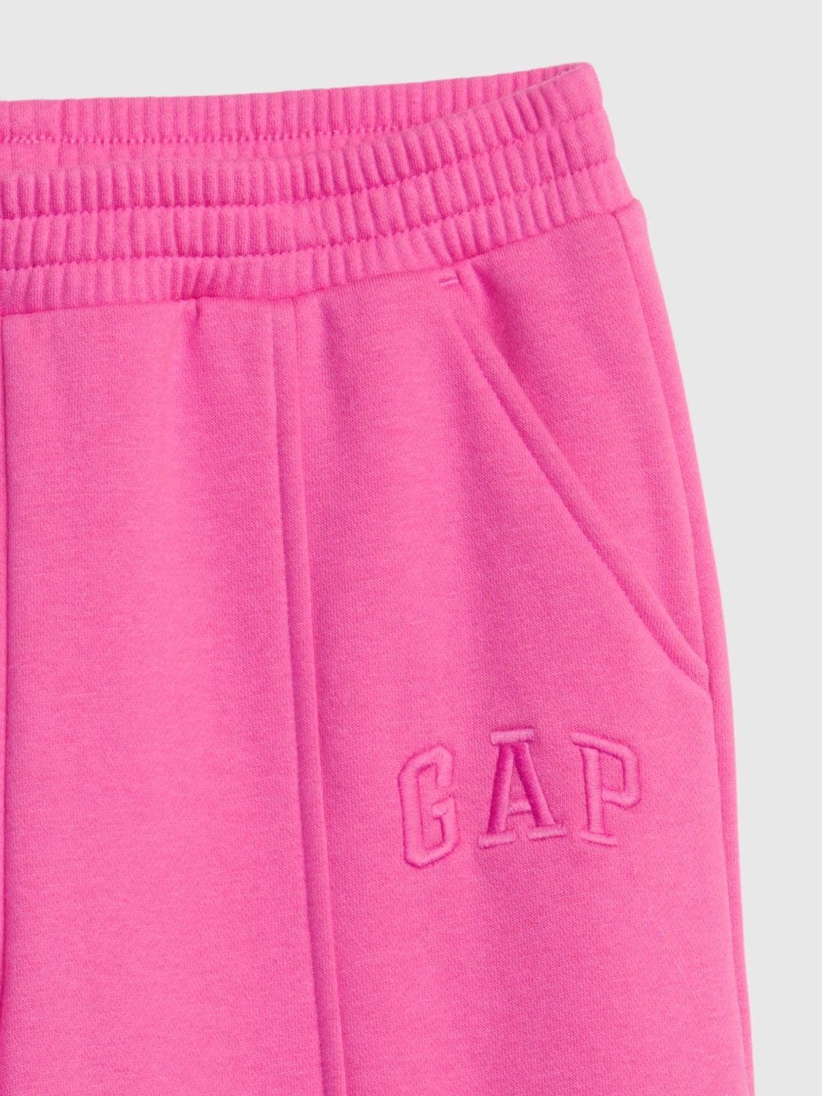 Ροζ Παιδικό Gap Logo Wide-Leg Παντελόνι Φόρμας-601278000