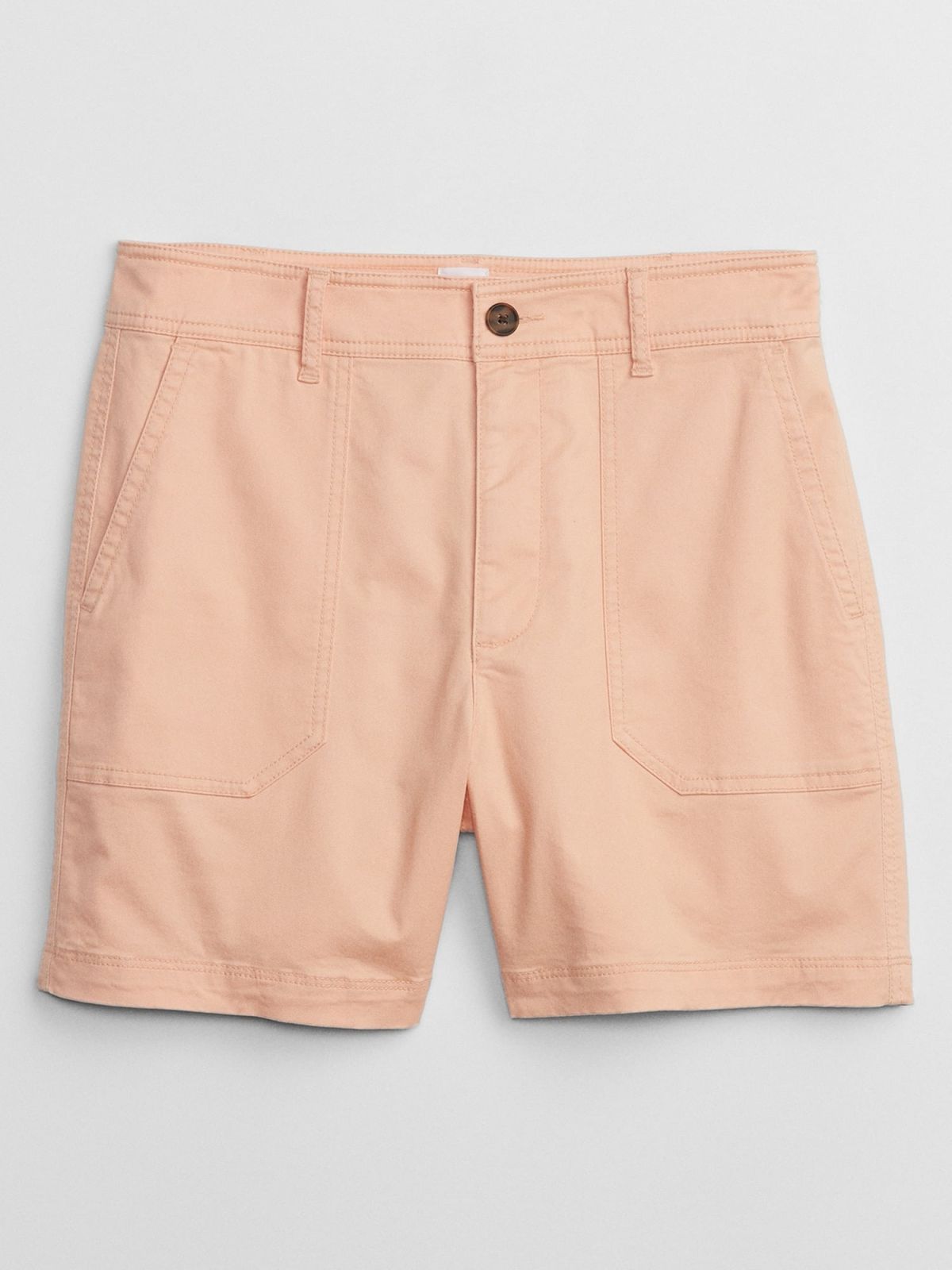 Ροζ 5ίντσες Mid Rise Girlfriend Khaki Σορτς με Washwell-600858002