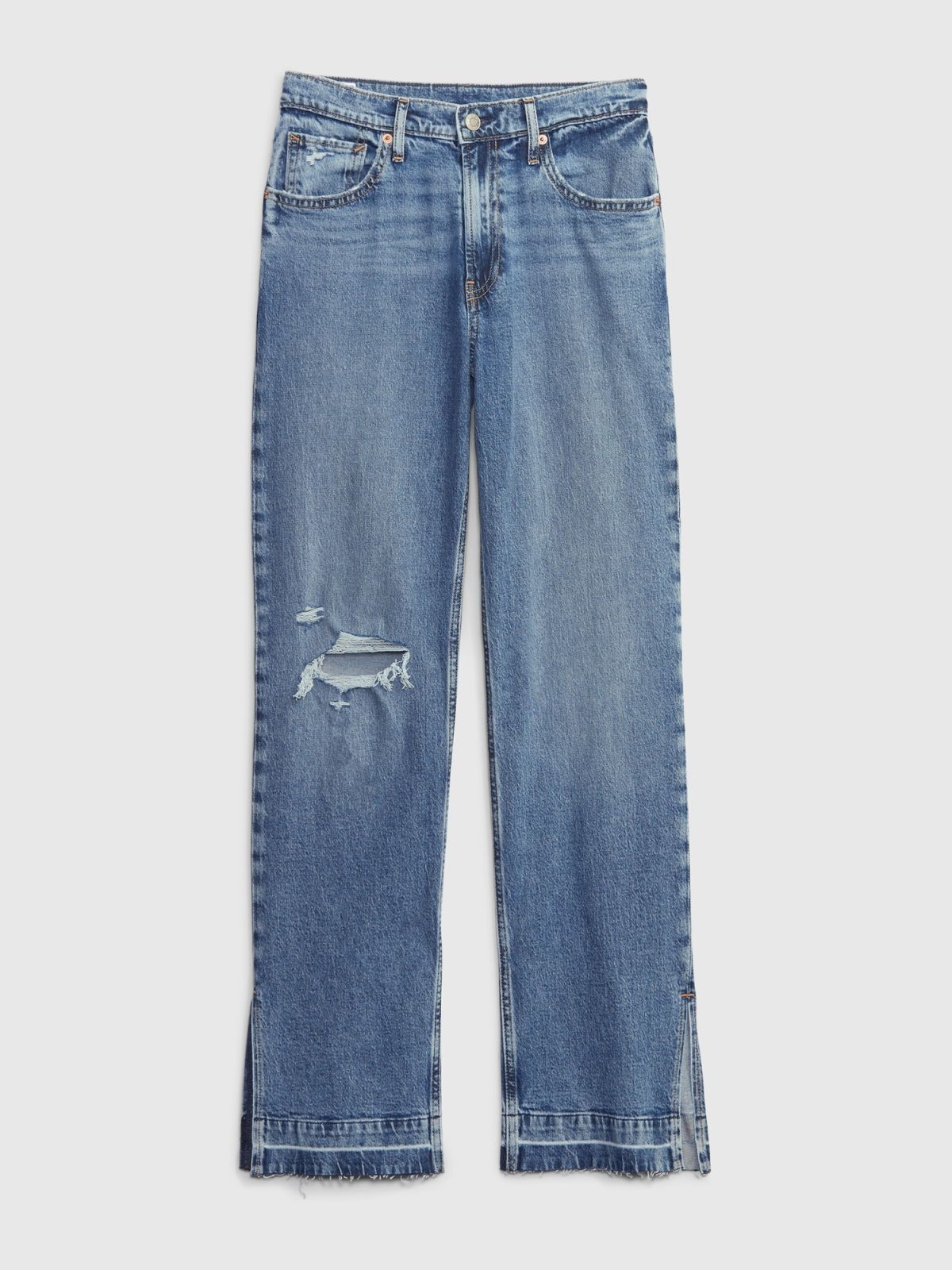 Μπλε Mid Rise Cotton '90s Loose Jean Παντελόνι-570868000