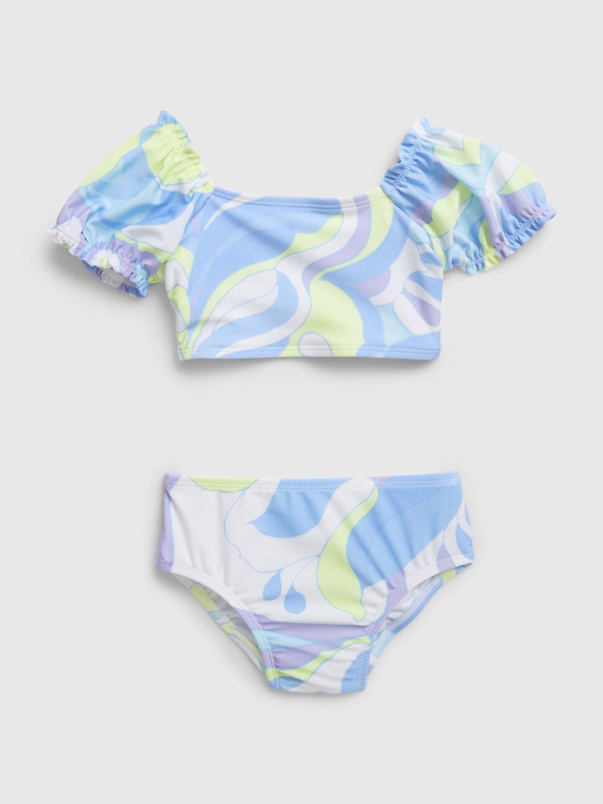 Toddler 100% Recycled Puff Sleeve Swim Two-Piece-602417002