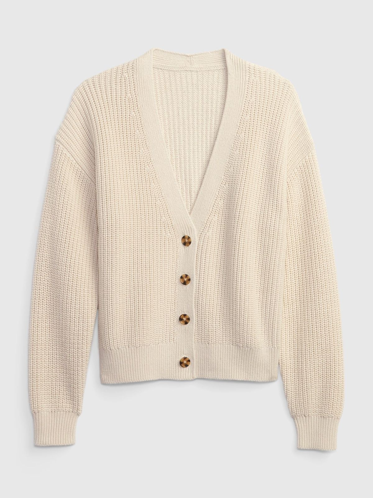 Μπεζ Shaker-Stitch Ζακέτα-592231002