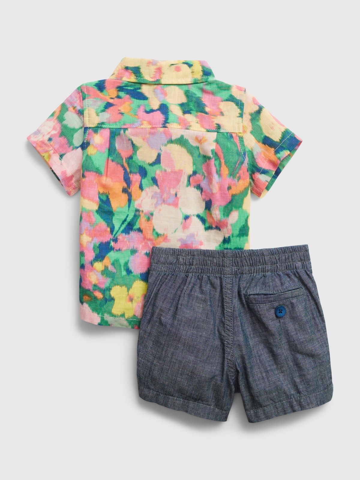 Multi Βρεφικό Linen-Cotton Two-Piece Σύνολο Σετ-599770000