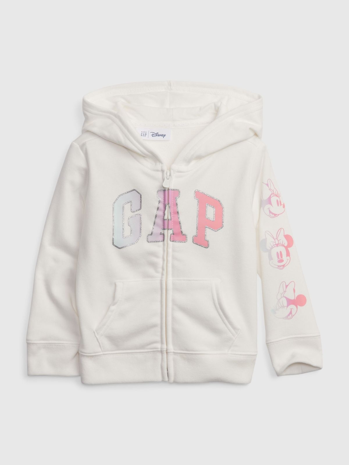 Άσπρο ΒabyGap | Disney Minnie Mouse Zip Φούτερ-551962000