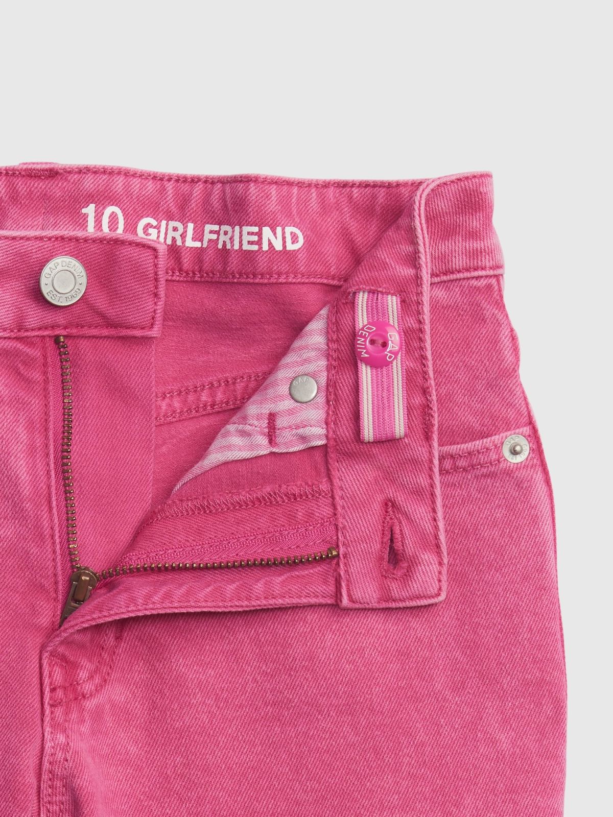 Ροζ Παιδικό Mid Rise Girlfriend Jean Παντελόνι με Washwell-601043000