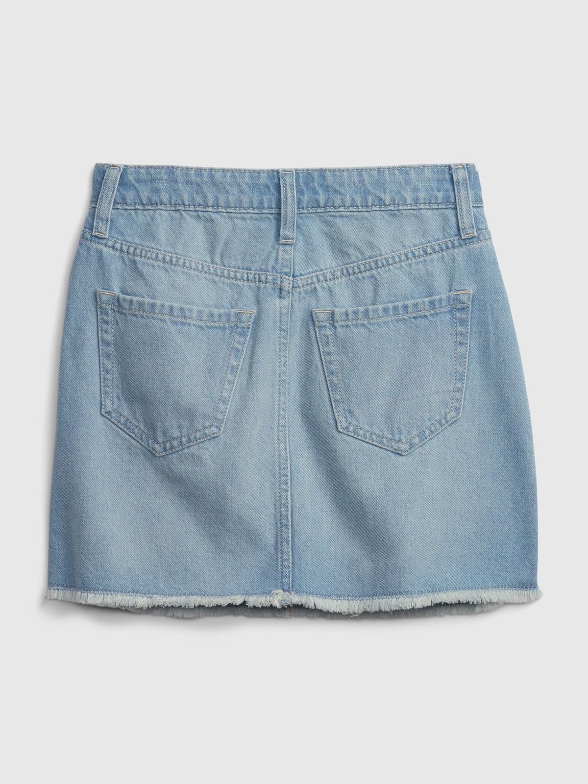 Μπλε Παιδική High Rise Rhinestone Denim Φούστα με Washwell-620410000