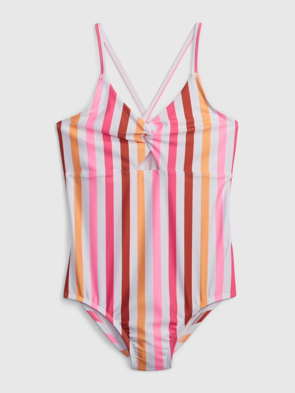 Kids 100% Recycled Twist-Front Swim One-Piece-600922001