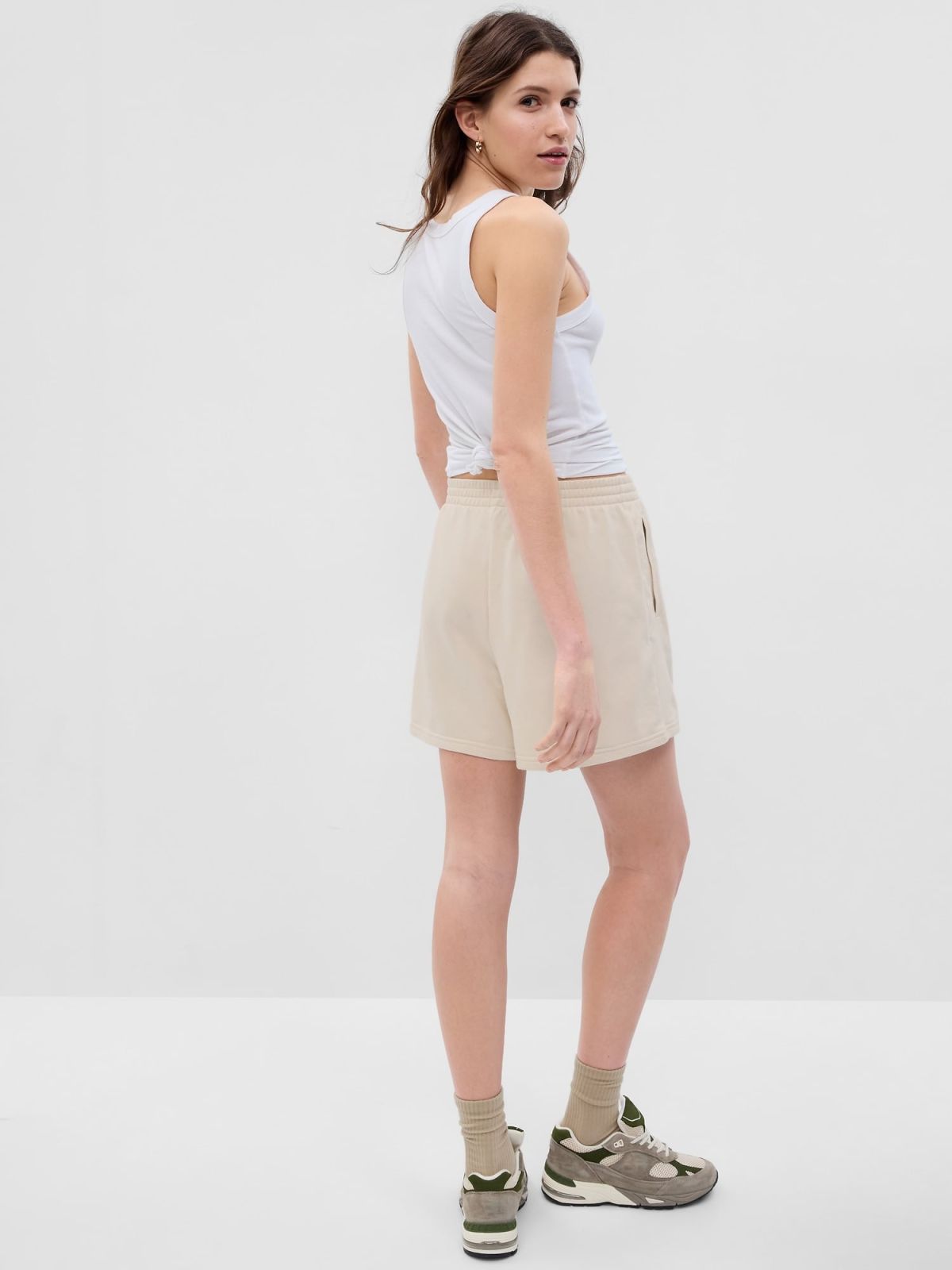 Μπεζ Vintage Soft Gap Logo Sweat Σορτς-586137000