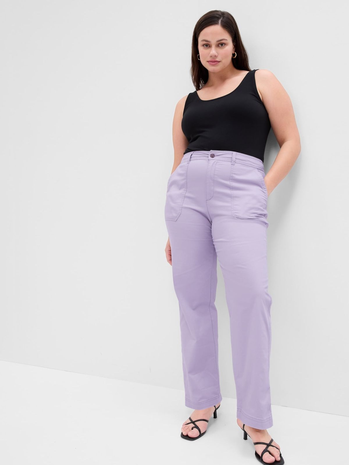 High Rise Girlfriend Utility Khakis Παντελόνι με Washwell-595474002