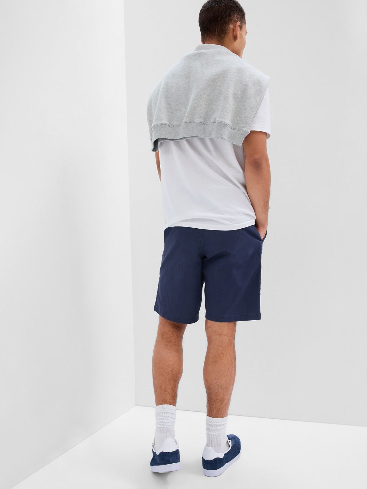 Μπλε 10ίντσες Essential Khaki Σορτς με Washwell-566344000