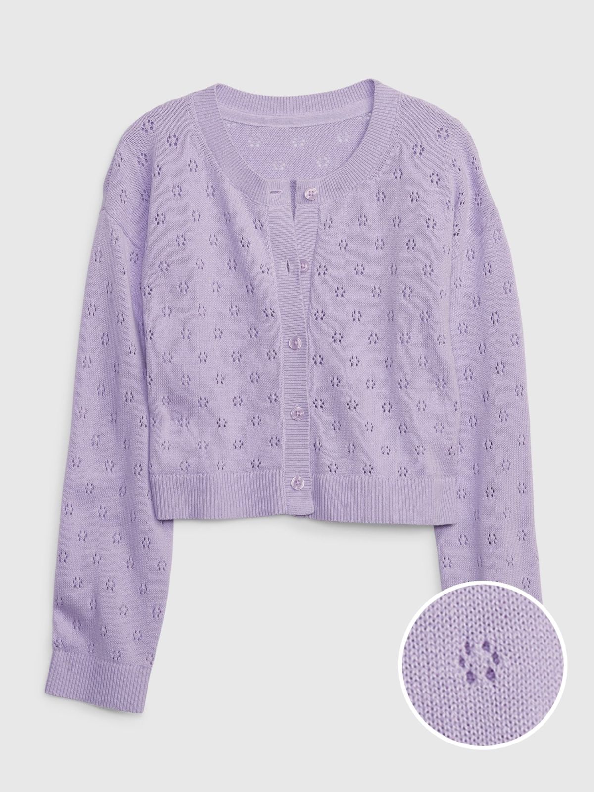Kids Pointelle Cardigan-557976000