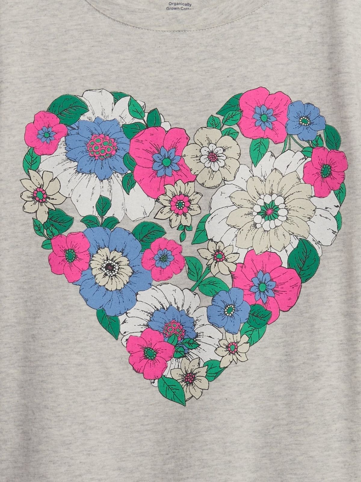 Γκρι Παιδική 100% Οργανικό Βαμβάκι Graphic Μπλούζα-601386002