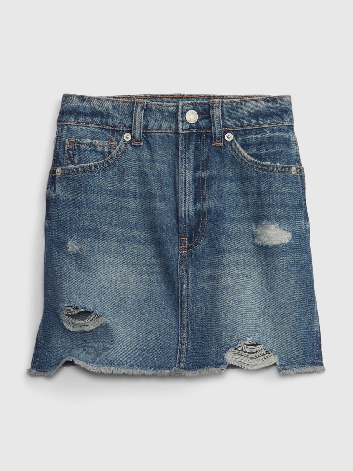 Μπλε Παιδική High Rise Denim Φούστα με Washwell-649793000