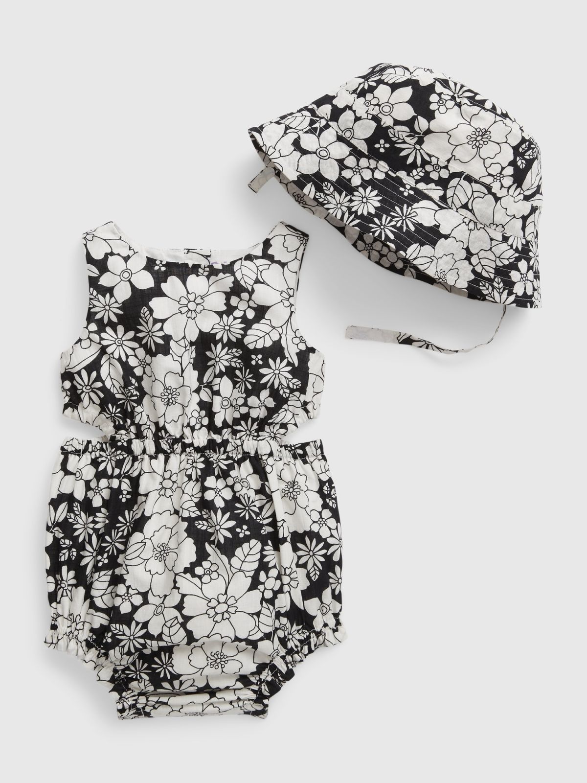 Baby Floral Bubble One-Piece Set-600462000