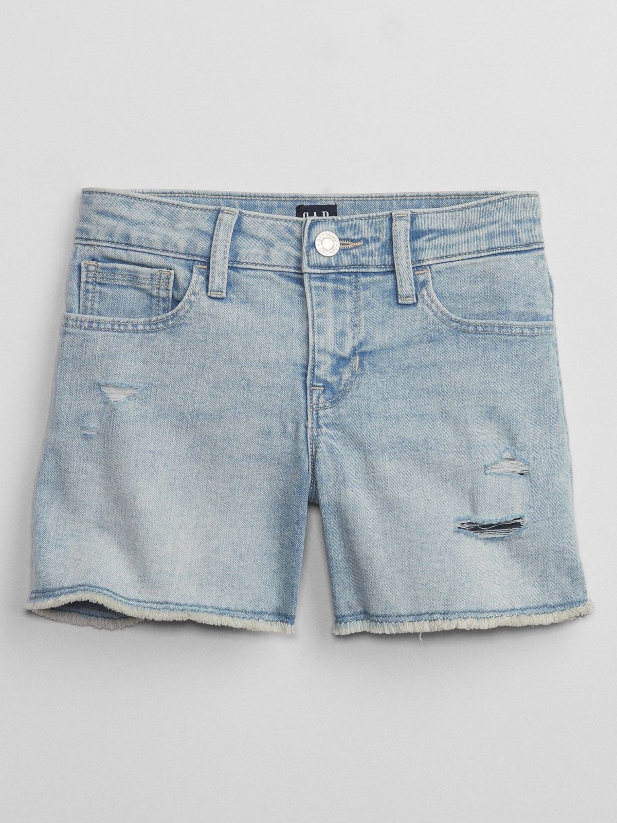 Μπλε Παιδική Mid Rise Midi Denim Σορτς με Washwell-594028000