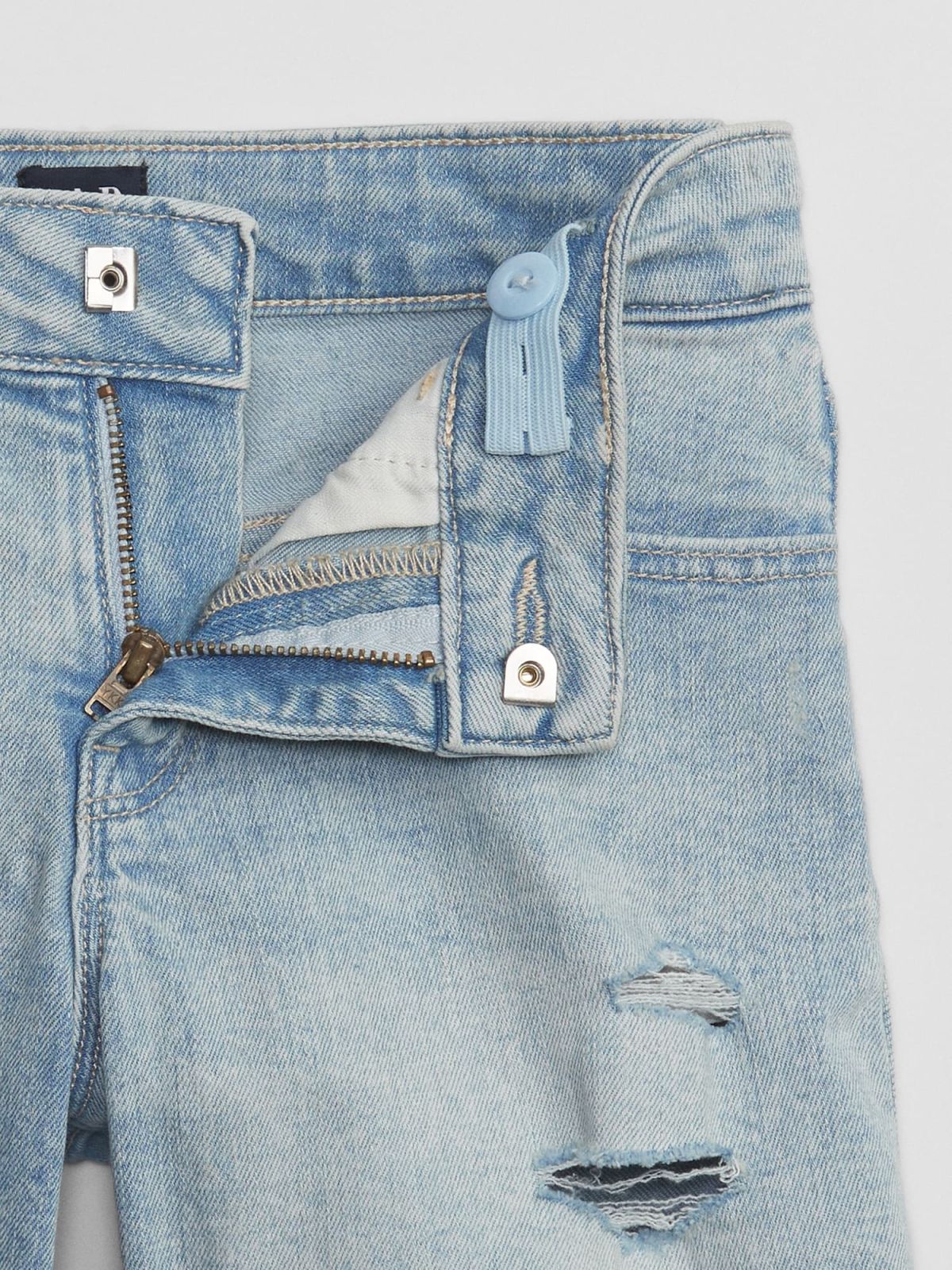 Μπλε Παιδική Mid Rise Midi Denim Σορτς με Washwell-594028000