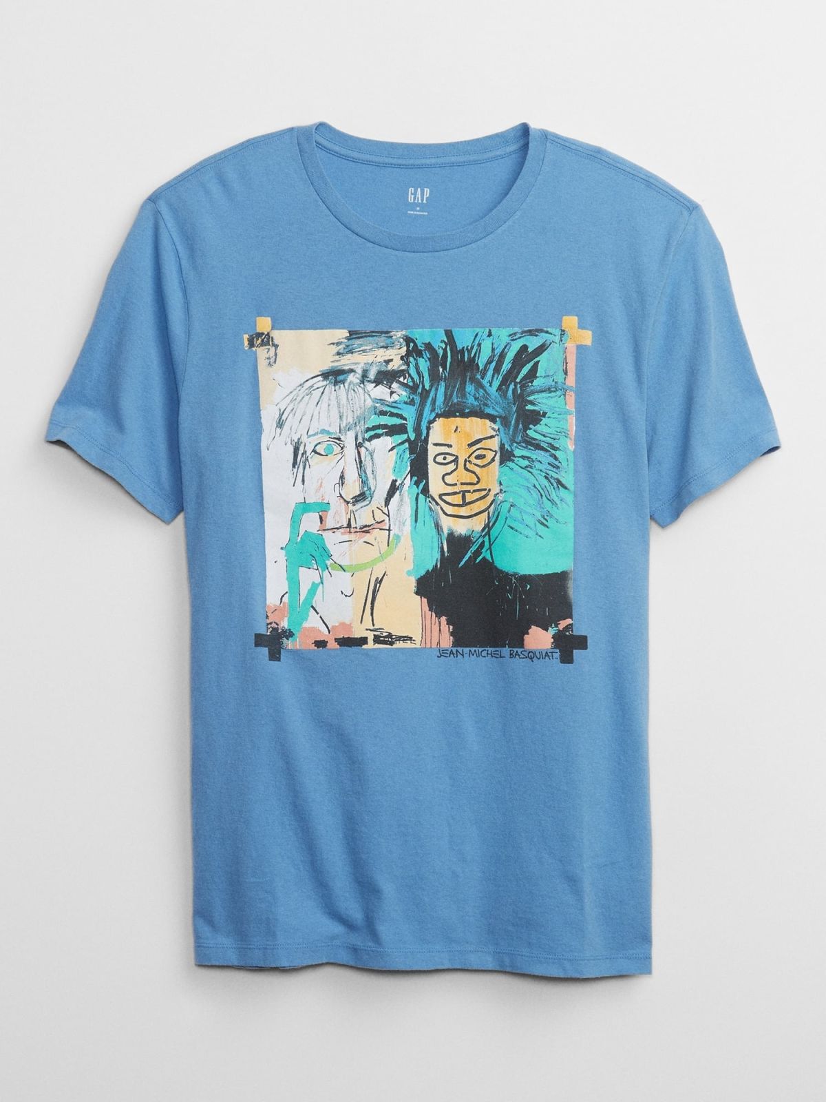 Μπλε Jean-Michel Basquiat Graphic Μπλούζα-599167000
