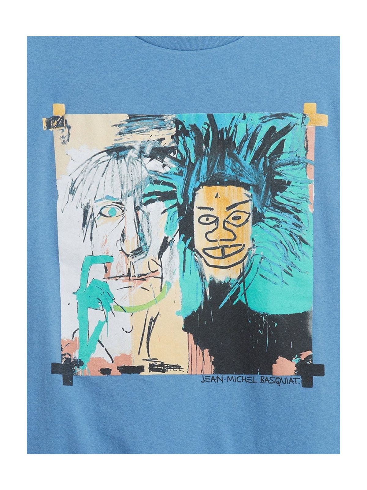 Μπλε Jean-Michel Basquiat Graphic Μπλούζα-599167000