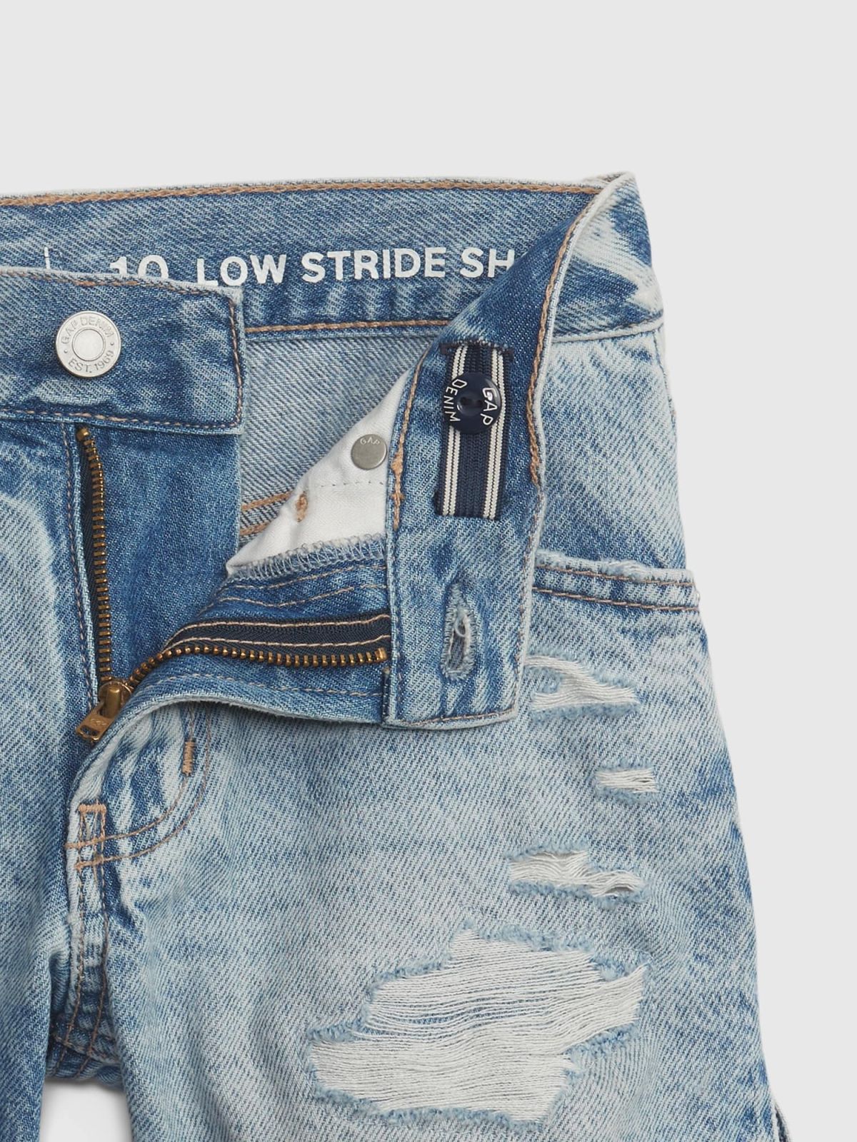 Μπλε Παιδικό Low Stride Denim Σορτς με Washwell-533882000