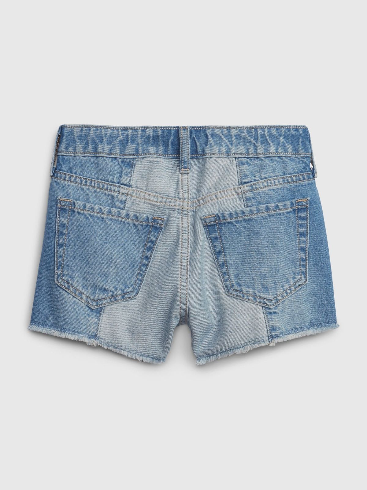Μπλε Παιδικό High Rise Patchwork Shortie Σορτς με Washwell-601050000