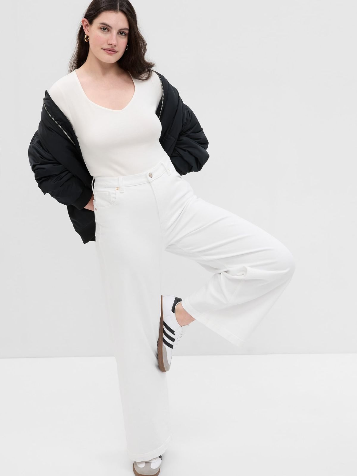 Μπεζ High Rise Stride Ankle Jean Παντελόνι με Washwell-570897000