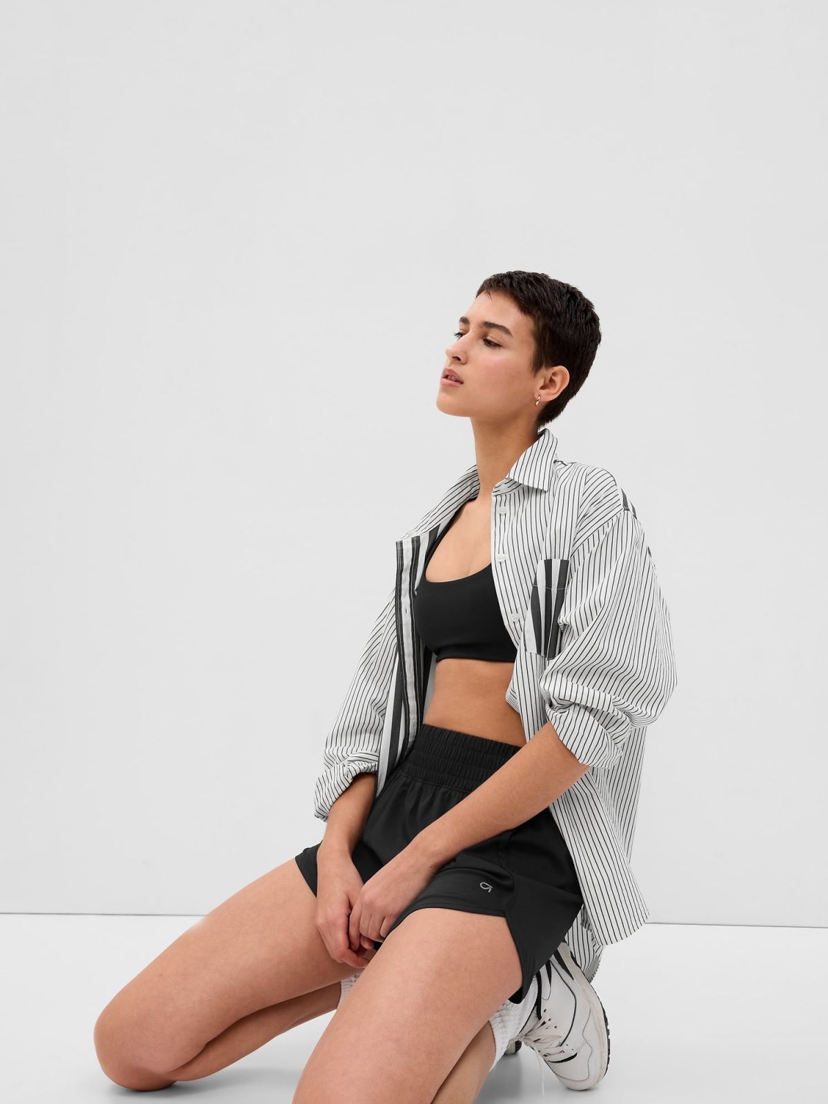 Μαύρο GapFit Recycled High Rise Running Σορτς-585667001