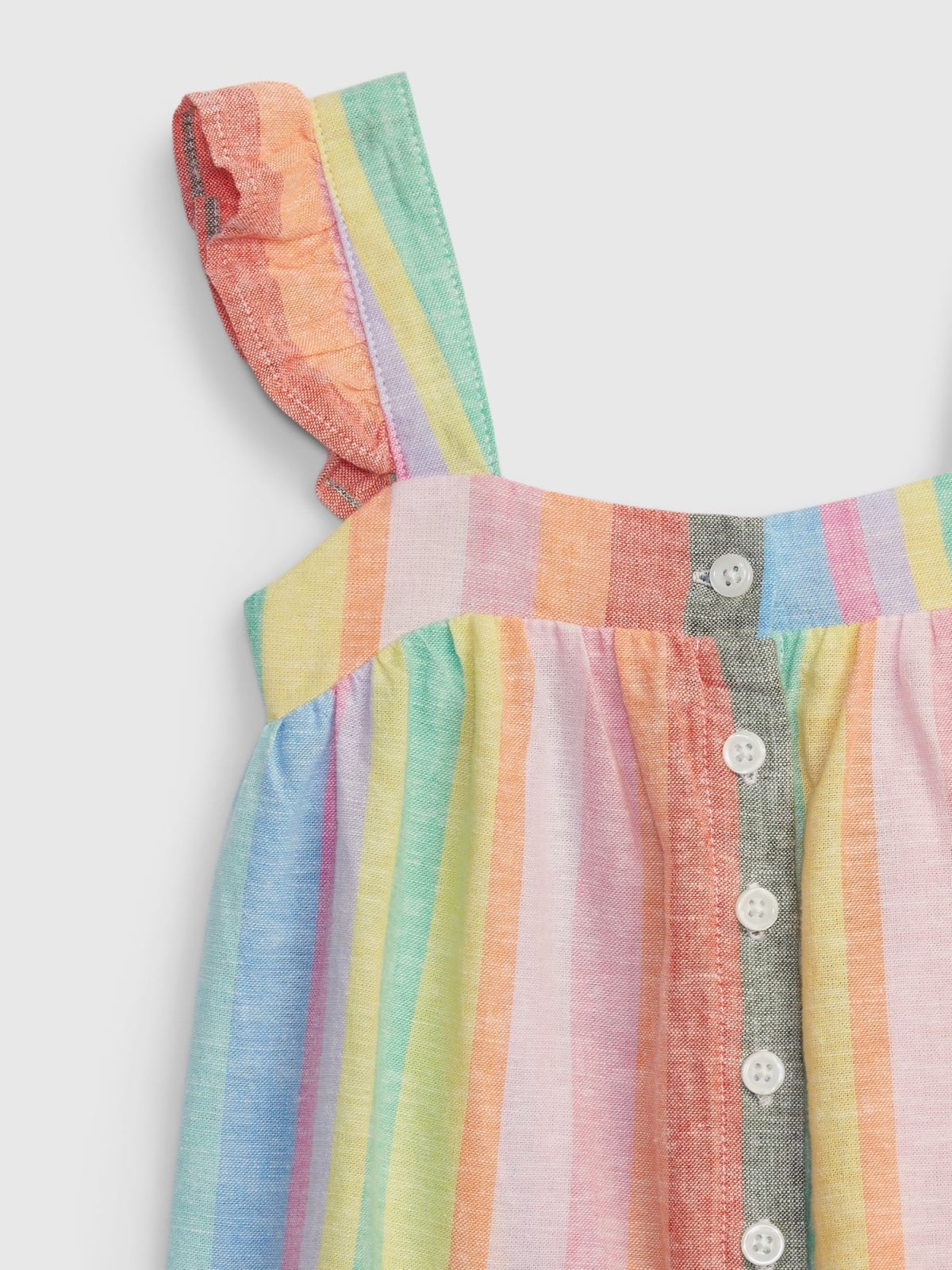 Multi Νηπιακό Linen-Cotton Ριγέ Αμάνικο Τοπ-602041000