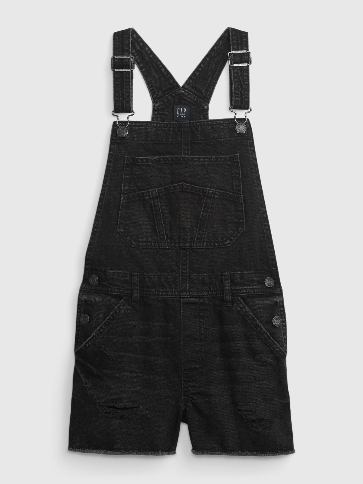 Μαύρο Παιδικό Denim Shortall με Washwell-600992000