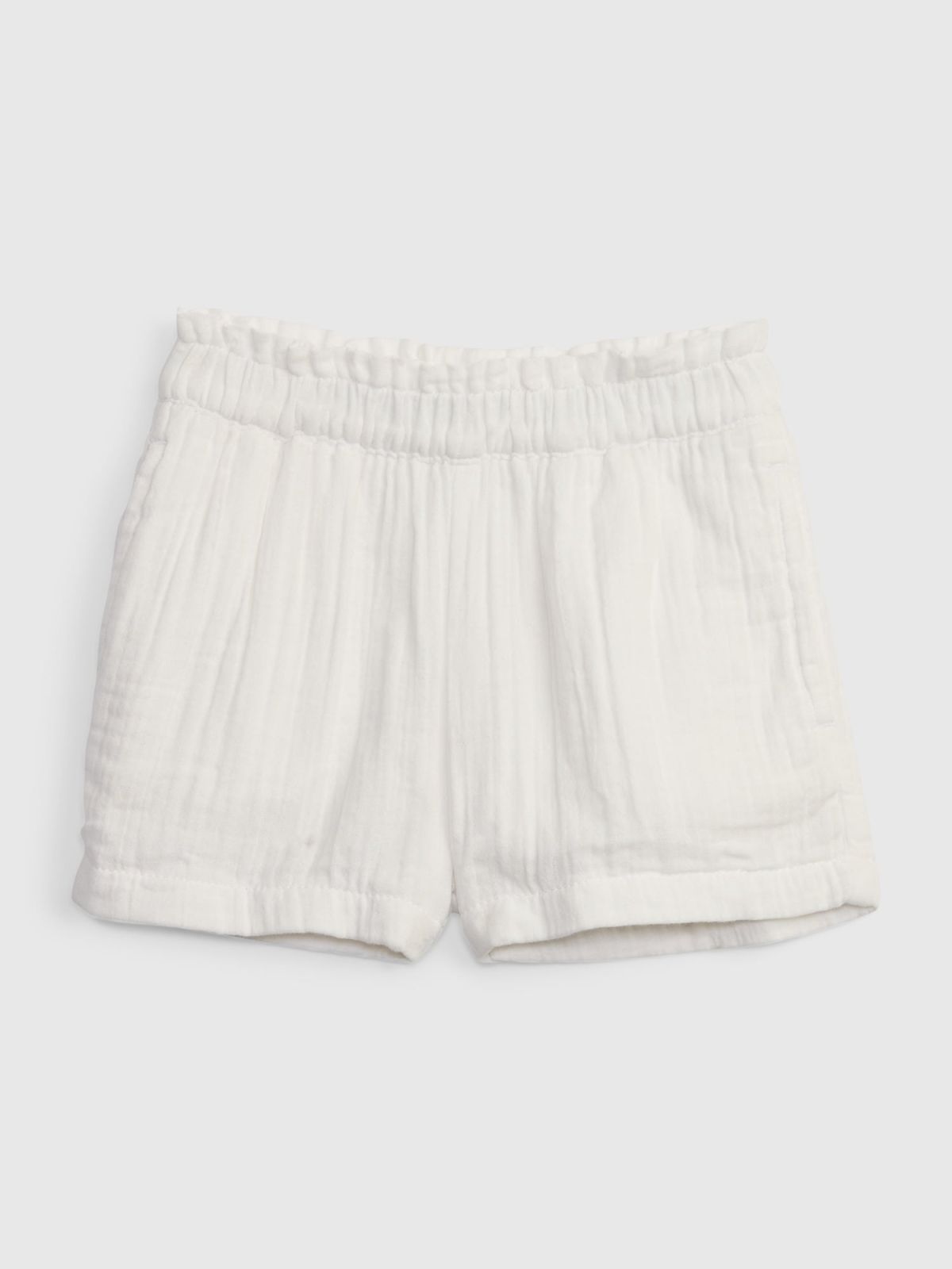 Άσπρο Νηπιακό Crinkle Gauze Pull-On Σορτς-602057000
