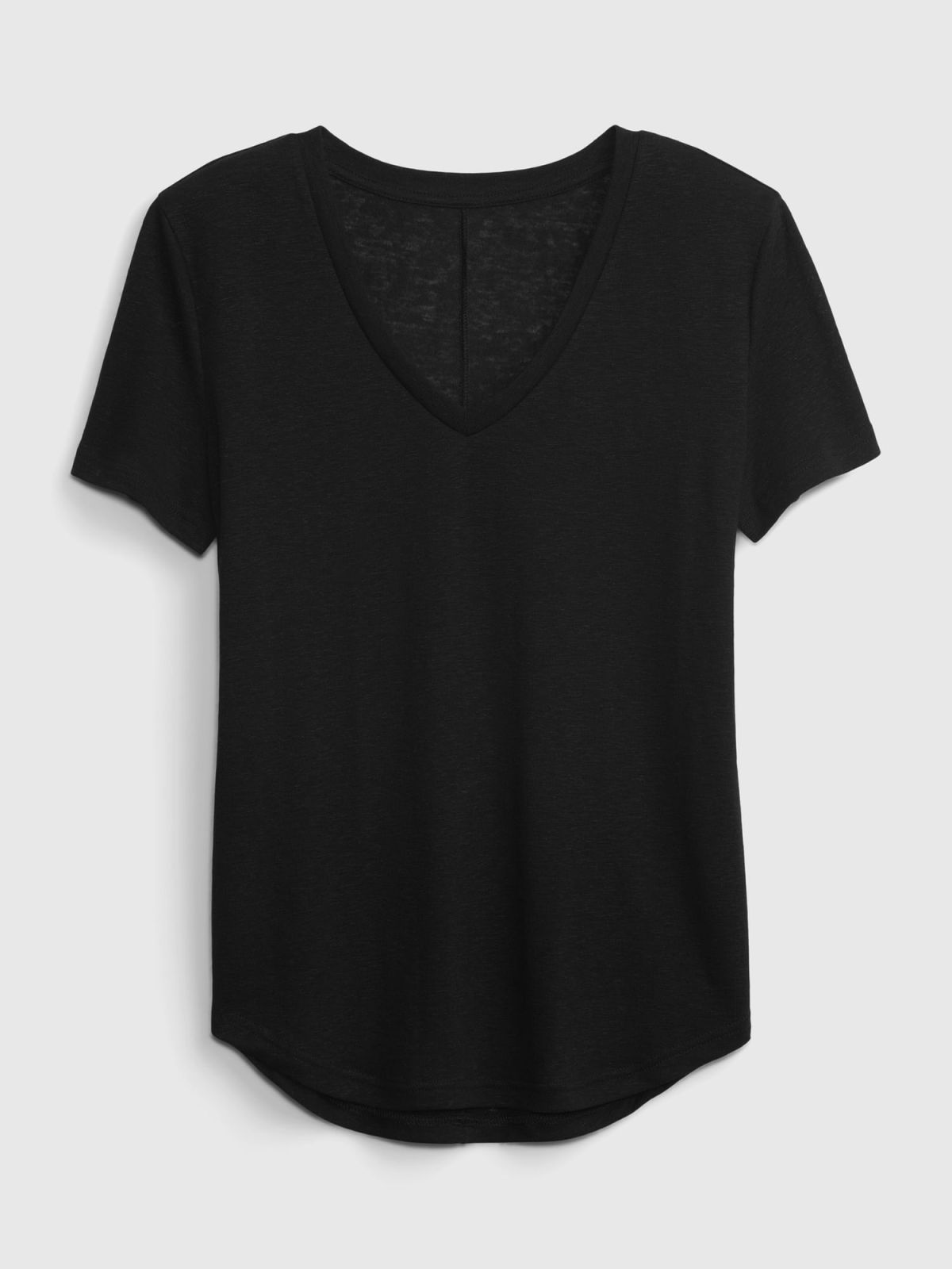 Μαύρη Linen-Blend Μπλούζα-540638002