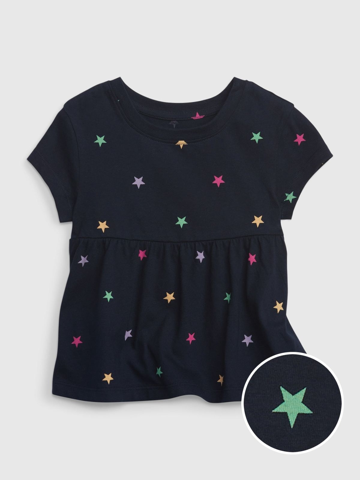 Μπλε Νηπιακό Οργανικό Βαμβάκι Mix and Match Peplum Τοπ-536125003
