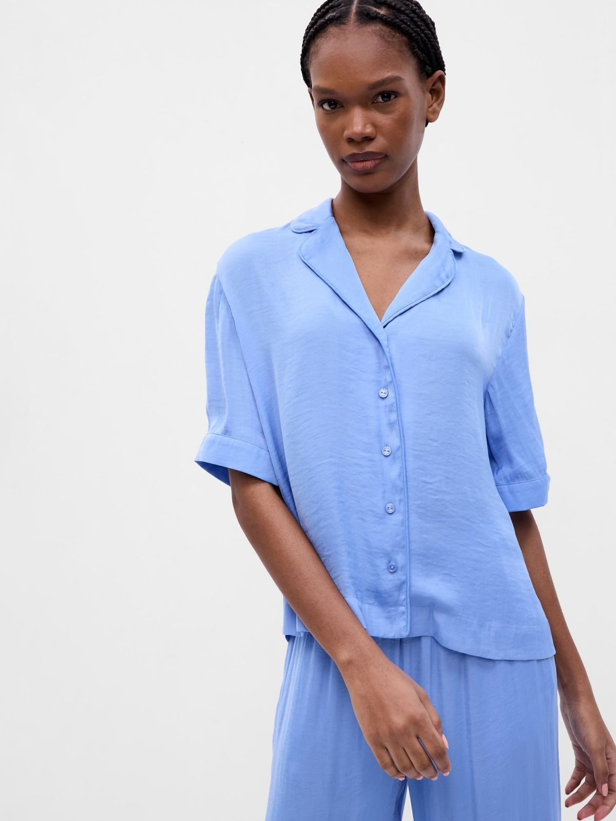 Satin PJ Shirt-540811009