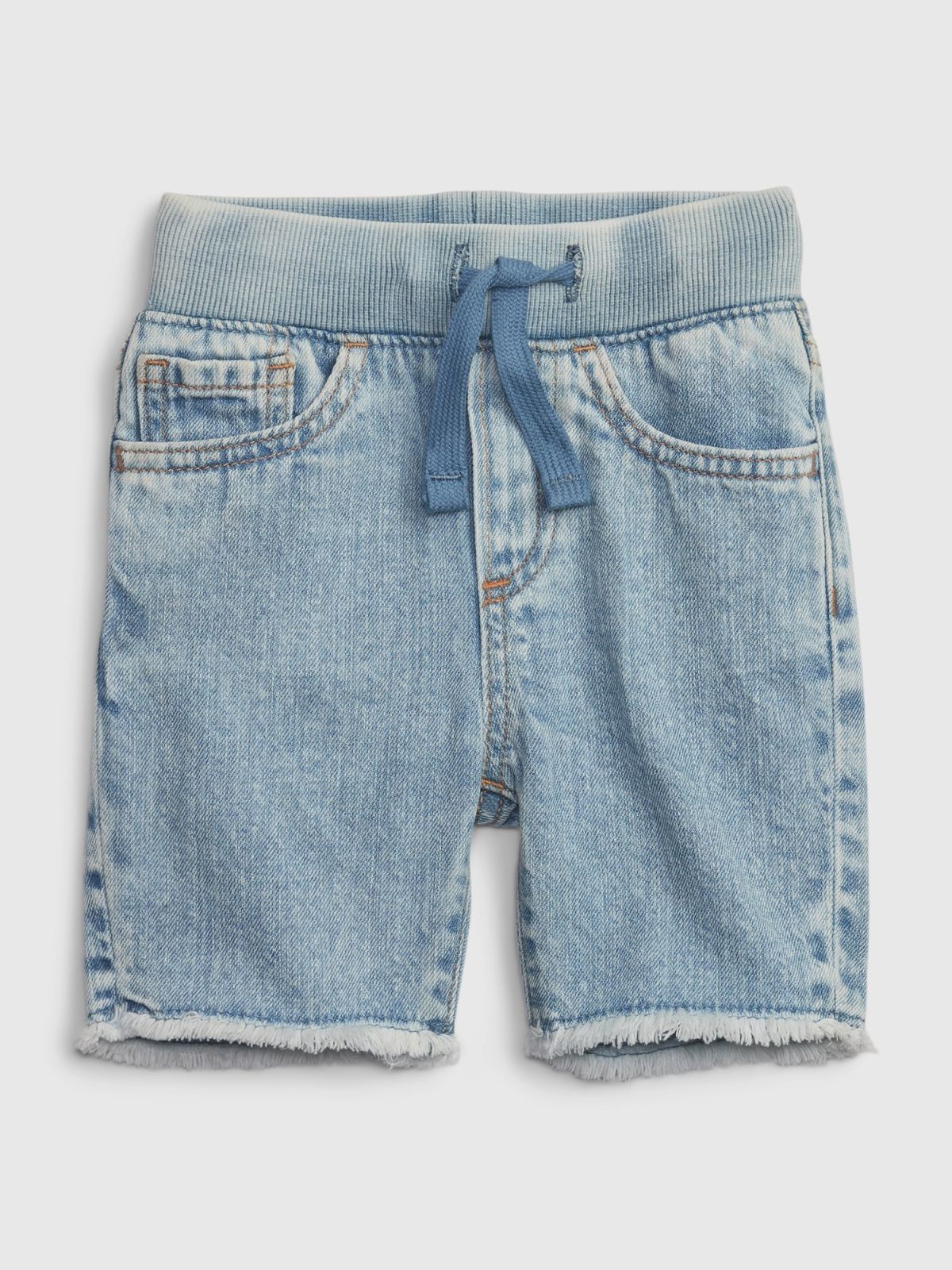 Μπλε Νηπιακό Pull-On Denim Σορτς με Washwell-603250000