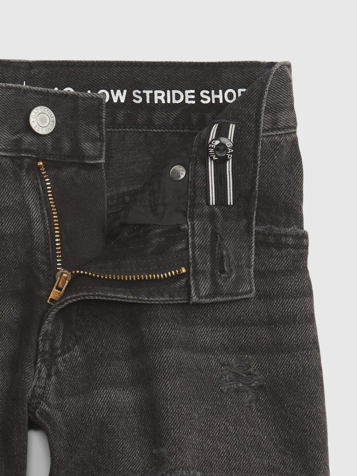 Μαύρο Παιδικό Low Stride Denim Σορτς με Washwell-601000000