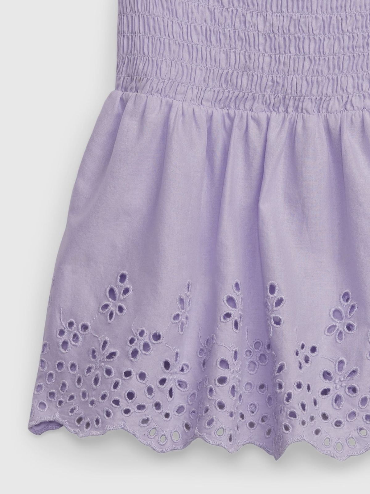 Μωβ Παιδικό Eyelet Flutter Sleeve Top-557992000