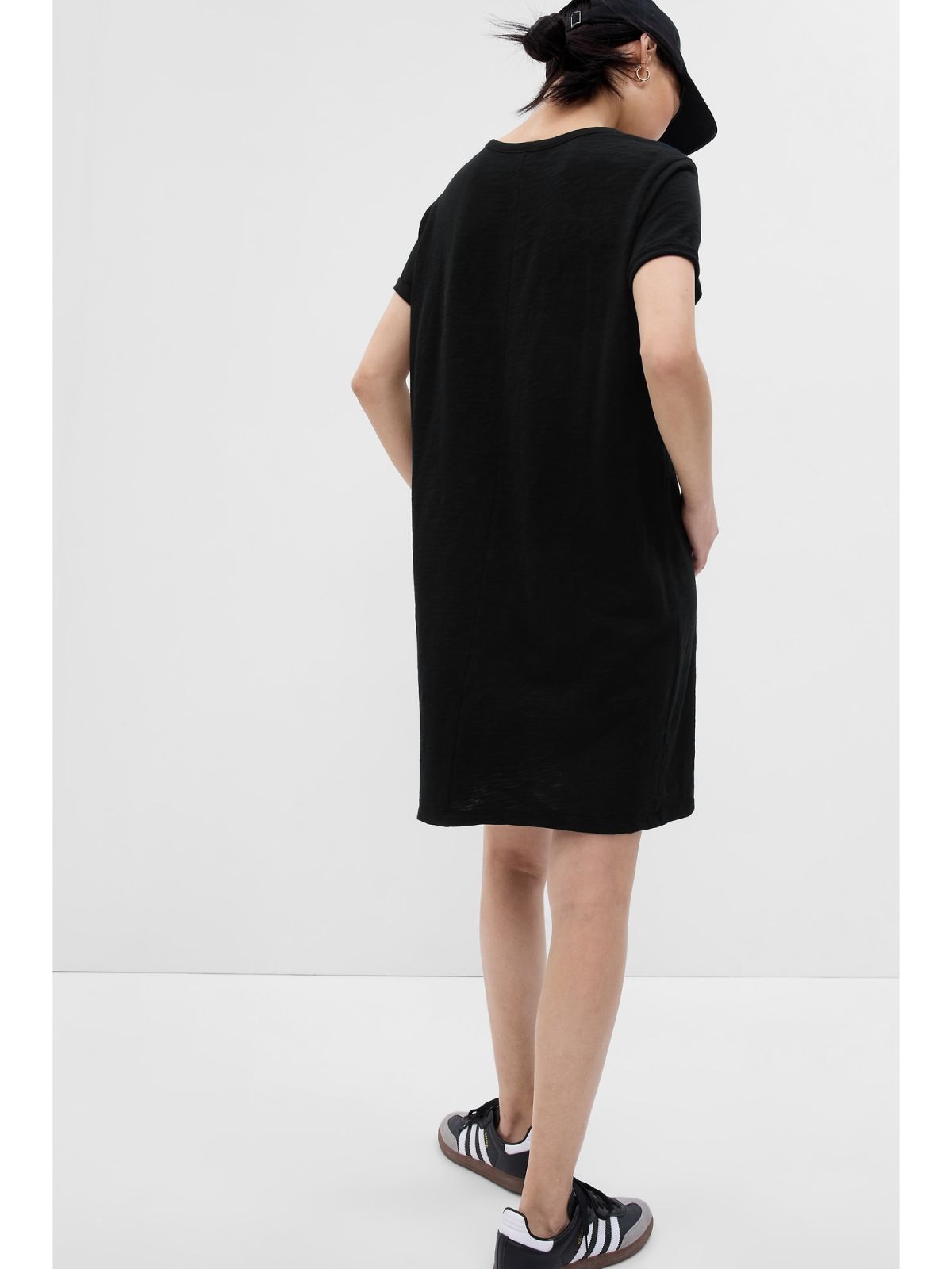 Μαύρο Pocket T-Shirt Φόρεμα-584494002