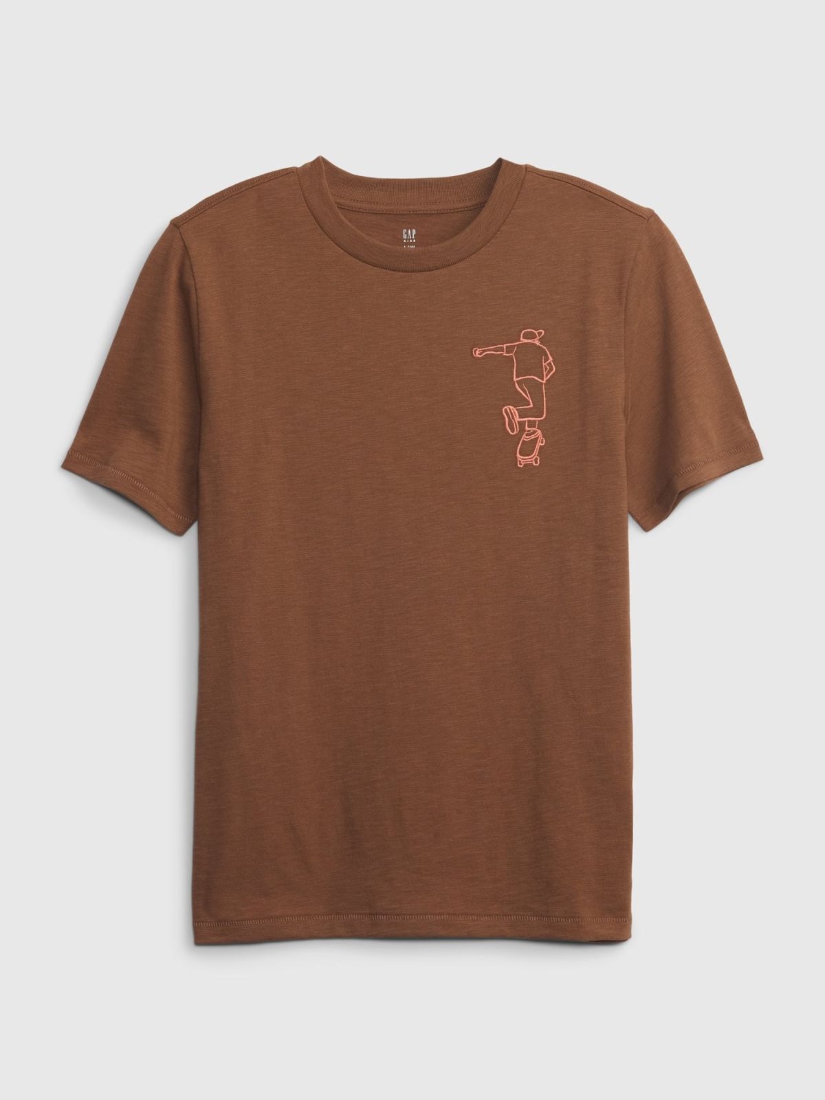 Καφέ Παιδική Graphic Μπλούζα-592123001