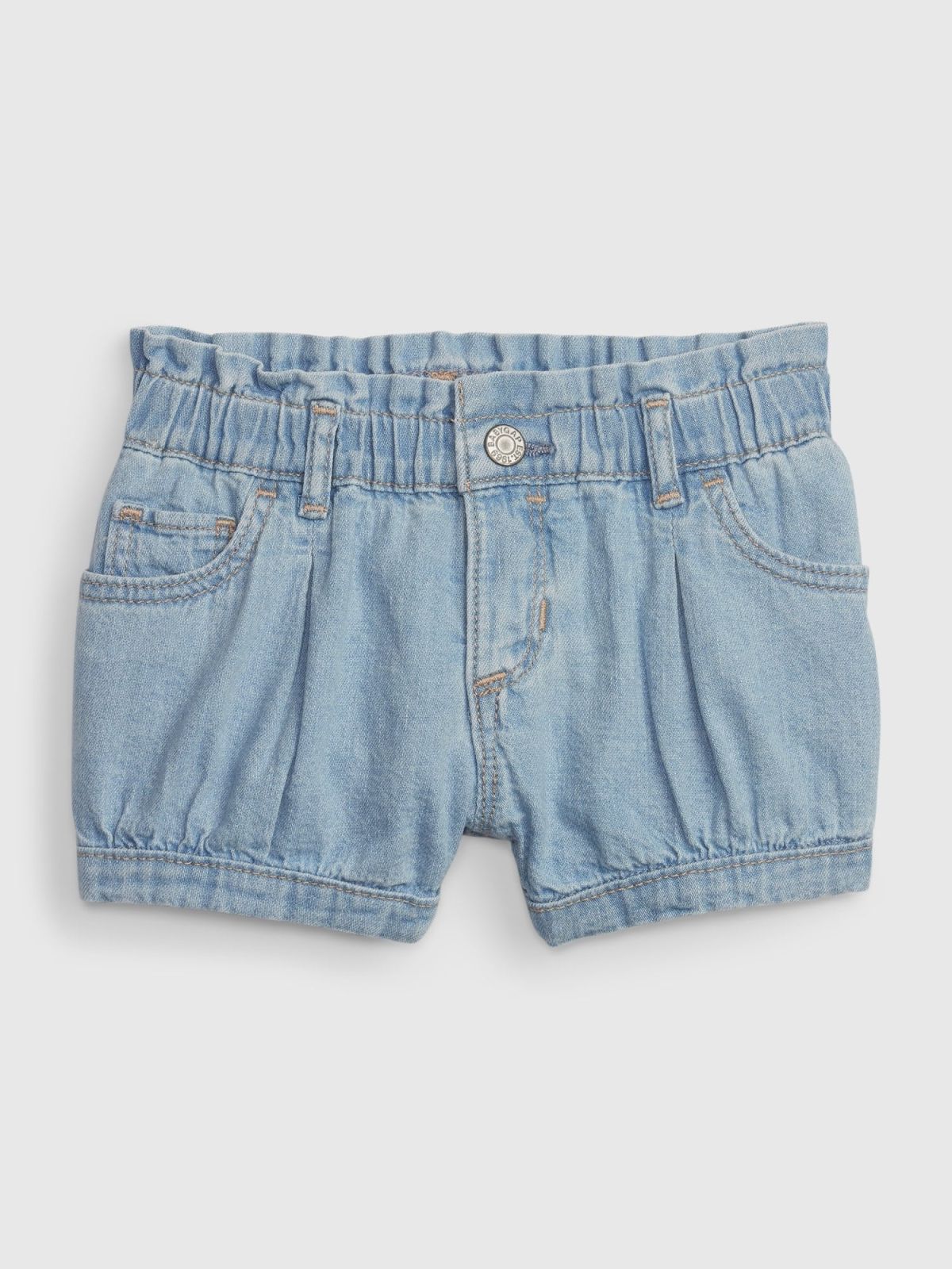 Baby 100% Organic Cotton Bubble Denim Shorts with Washwell-600825000