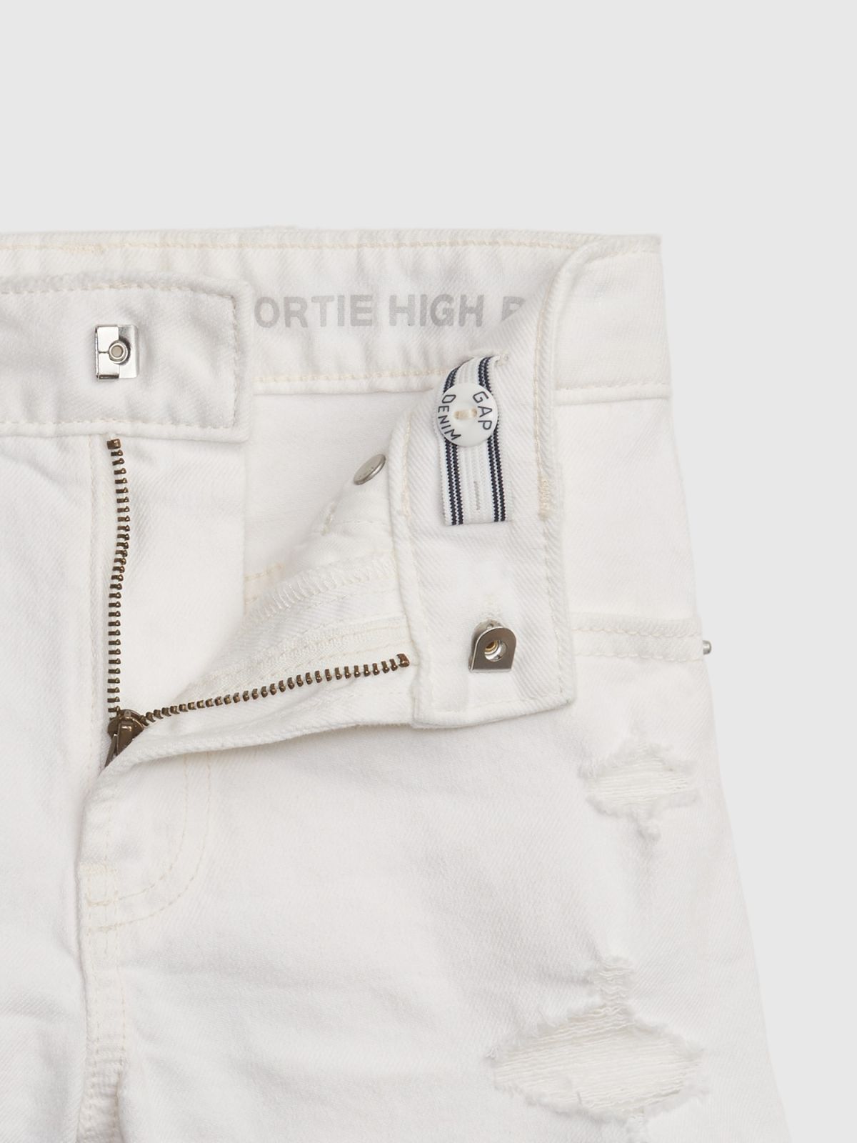 Άσπρο Παιδικό High Rise Shortie Σορτς με Washwell-600957000