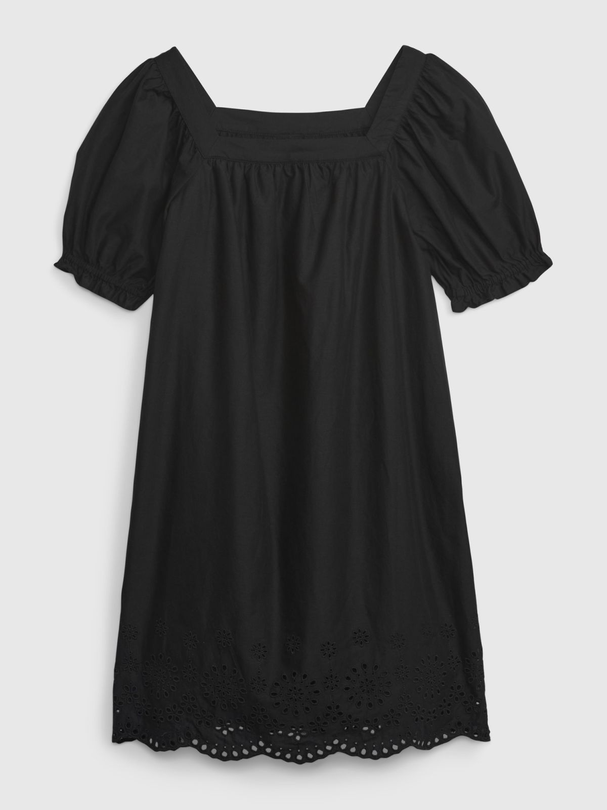 Παιδικό Eyelet Puff Sleeve Φόρεμα-601097001
