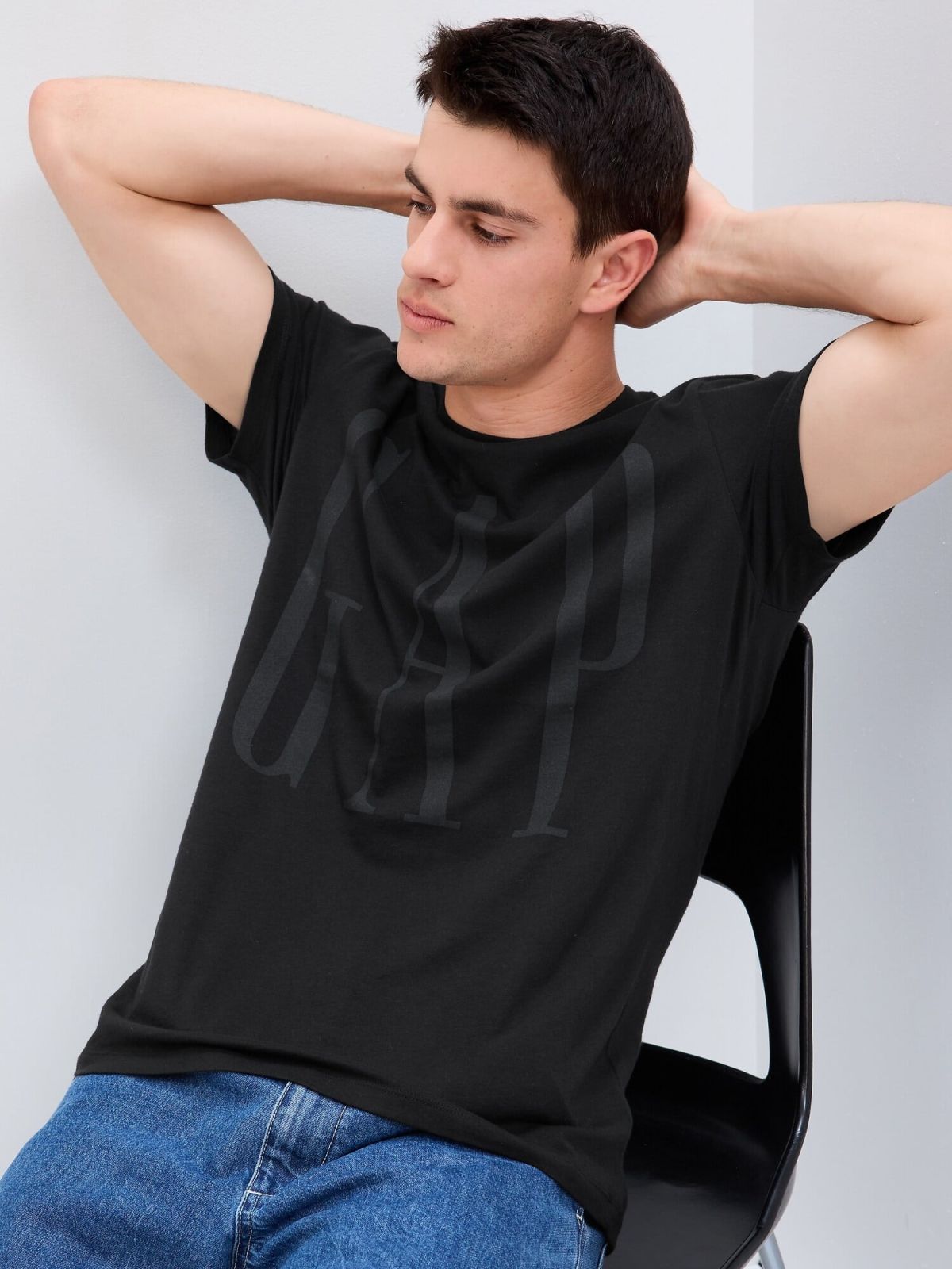 Μαύρη Gap Logo Μπλούζα-499950002
