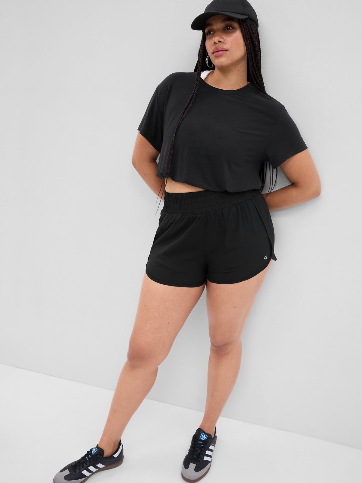 Μαύρο GapFit Recycled High Rise Running Σορτς-585667001