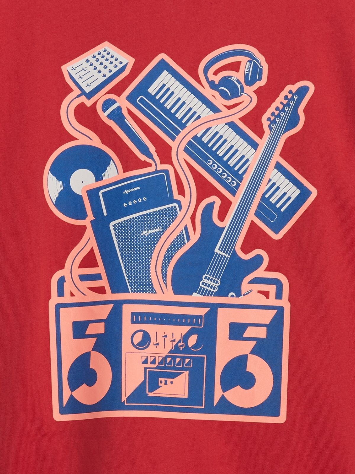 Κόκκινη Παιδικό 100% Οργανικό Βαμβάκι Graphic Μπλούζα-668036000