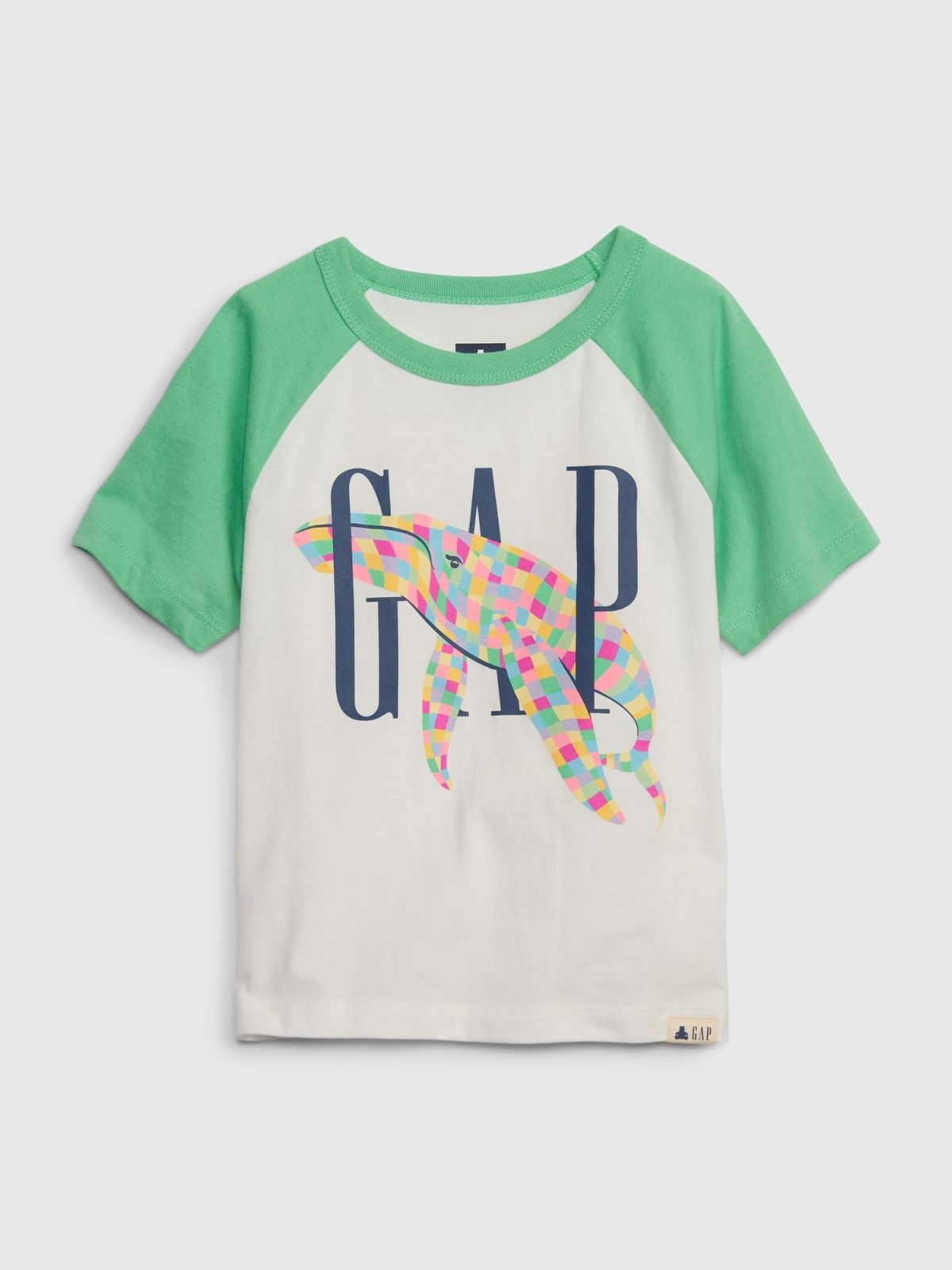 Άσπρη Νηπιακή Mix and Match Gap Logo Raglan Μπλούζα-595299000