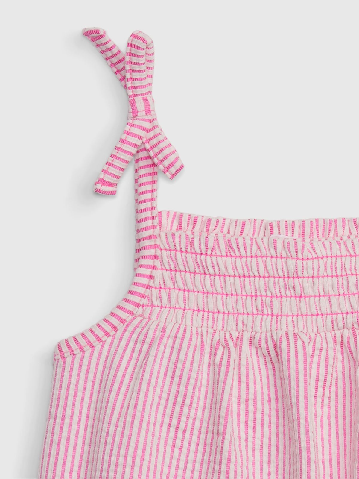 Ροζ Νηπιακή Seersucker Αμάνικη Μπλούζα-635587002